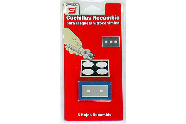 RASQUETA VITROCERAMICA: CUCHILLA RECAMBIO BLISTER DE 5  331386