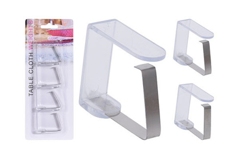 SUJETAMANTELES BLISTER 4 PINZAS TRANSPARENTES CY5