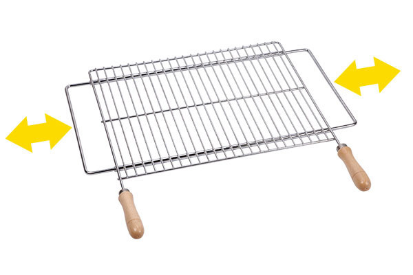 PARRILLA BARBACOA EXTENSIBLE ZINC 70×40 CM.