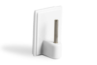PERCHA ESPECIAL VISILLOS MED PLASTICO INOX ADH B/4 KOP P1002B BLANCO
