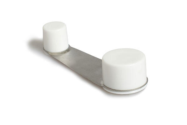 TOPE RETENEDOR GIRATORIO. ADH. Y TORNILLO B/1 KOP T2001B BLANCO