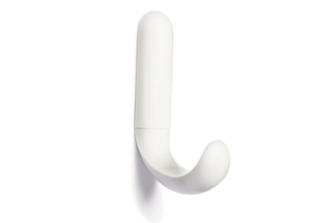PERCHA GRANDE. FORMA J. PLASTICO ADH. B/1 KOP P3001B BLANCO