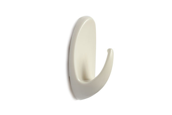 PERCHA PLASTICO PEQUEÑA. 3,50 CMS. ADH. B/3 KOP P1001B BLANCO