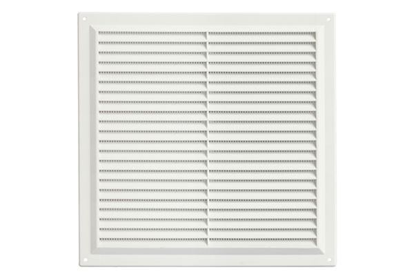 REJILLA CUADRADA PLAST. C/MOSQUITERA B/1 KOP J1002B  20X20 CMS. BLANCO