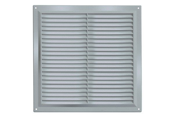 REJILLA CUADRADA PLAST. C/MOSQUITERA B/1 KOP J1001C  17X17 CMS. CROMO MATE
