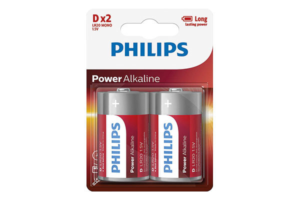 PILA PHILIPS LR20 D ALKALINA B/2