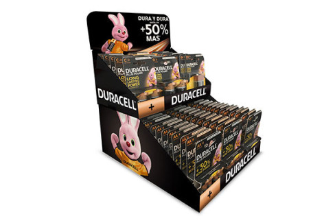 EXPOSITOR DURACELL PLUS (40AA 30AAA 5C 5D 10 9V) MOSTRADOR