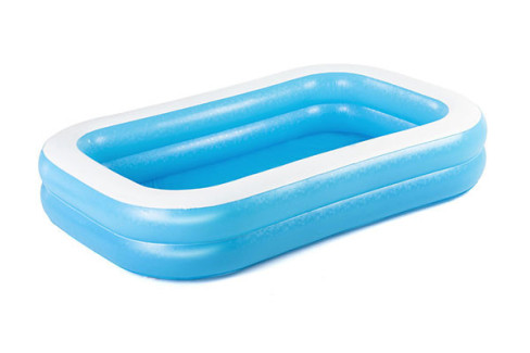 PISCINA HINCHABLE BLUE RECTANGULAR FAMILY POOL BESTWAY 262X175X51 6 AÑOS