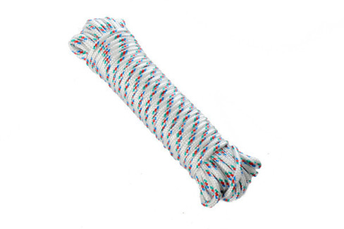 CUERDA TRENZADA POLIPROPILENO 4 MM BRIXO MADEJA 15 MTS.  TRICOLOR