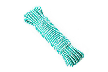 CUERDA TRENZADA POLIPROPILENO 4 MM BRIXO MADEJA 10 MTS.  BLANCO/VERDE  472767