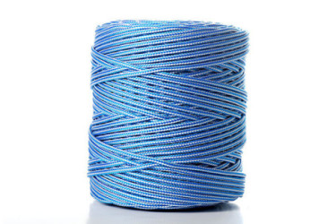 CUERDA TRENZADA POLIP. 4.6 MM. BOBINA 200MT BRIXO BLANCA/AZUL  472815 HILO PERSIANA BICOLOR