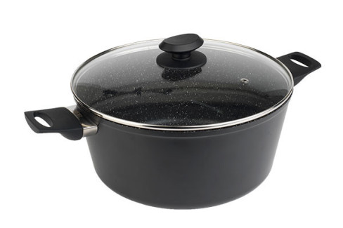 OLLA ALUMINIO FORJADO C/TAPA PIEDRA LIFESTYLE 24 CM