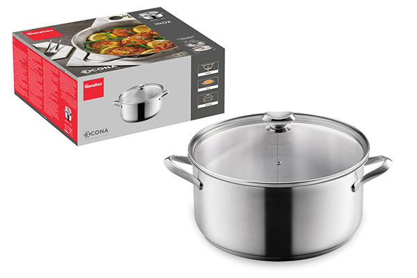 CACEROLA ACERO INOX. ICONA 30 CM 8.5 L