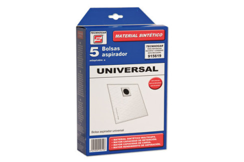 BOLSAS ASPIRADOR UNIVERSAL 915619 RECAMBIO DE 5 UDS.  165374