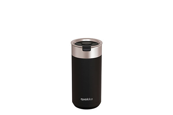 VASO CAFE TERMICO QUOKKA 400 ML INOX CARBON BLACK 40077