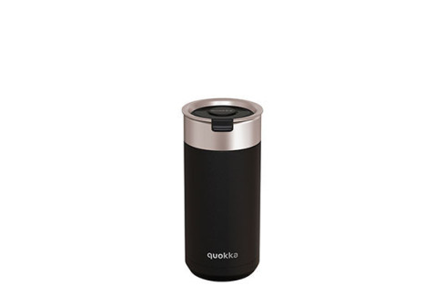 VASO CAFE TERMICO QUOKKA 400 ML INOX CARBON BLACK 40077