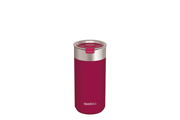 VASO CAFE TERMICO QUOKKA 400 ML INOX BOOST MAROON 40076