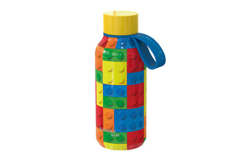 BOTELLA QUOKKA KIDS 330 ML SOLID 40143 BRICKS C/COLGADOR