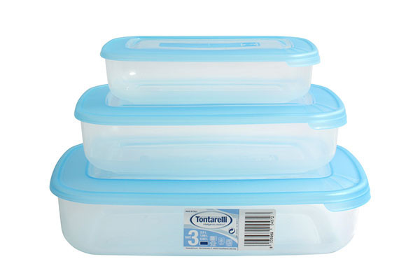 FIAMBRERA PLASTICO RECTANG. 3-2-1 LTS. FAMILY SET DE 3