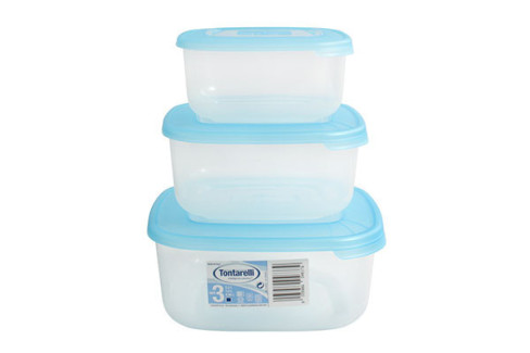 FIAMBRERA PLASTICO CUADRAD. 2.5-1,5-1 LTS. FAMILY SET DE 3