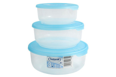 FIAMBRERA PLASTICO REDONDA 2-1-0.5 LTS. FAMILY SET DE 3
