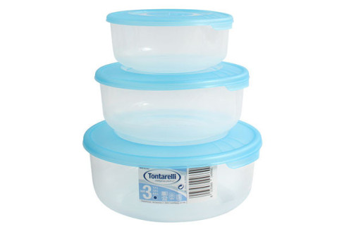 FIAMBRERA PLASTICO REDONDA 2-1-0.5 LTS. FAMILY SET DE 3