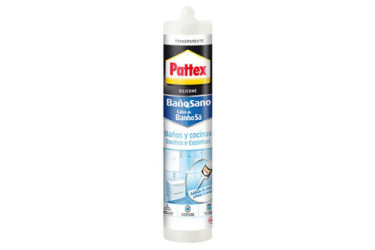SILICONA CARTUCHO PATTEX BAÑO SANITARIO 280ML TRANSPARENTE