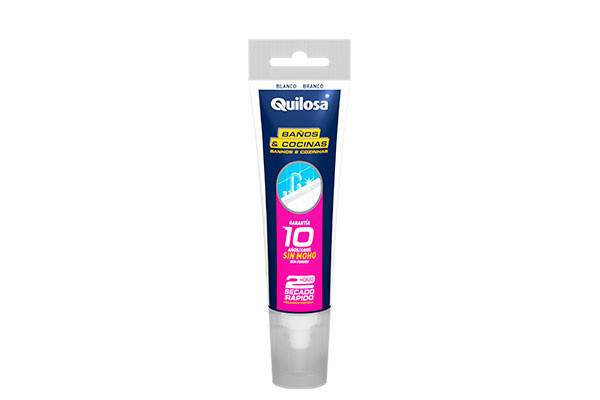 SILICONA BAÑOS Y COCINAS ANTIMOHO QUILOSA BLANCO  TUBO 100 ML