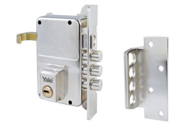 CERRADURA YALE SOBREPONER SEGURIDAD 8 YL-6 NIQUEL DERECHA  223582