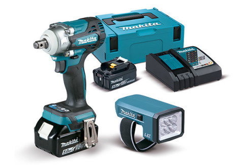 LLAVE DE IMPACTO DTW300RTJ MAKITA-BL-18V LXT-330Nm BAT 5Ah(x2)