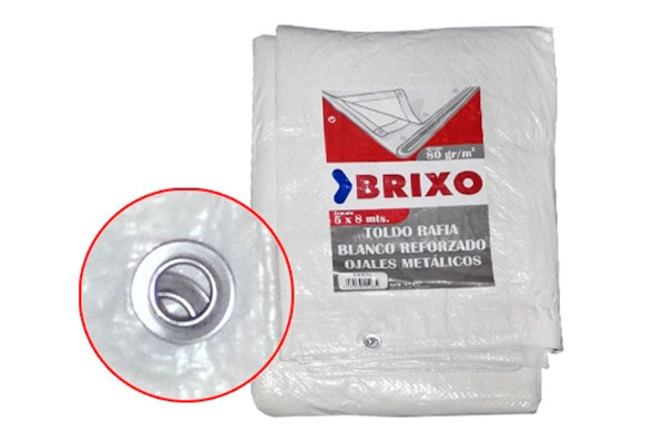 TOLDO RAFIA PLASTIF. BLANCO BRIXO 5X8  900078