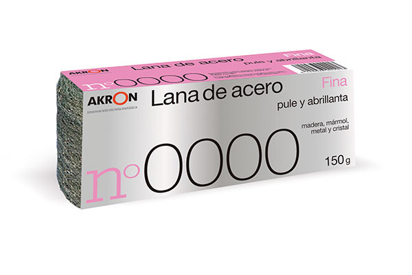 LANA DE ACERO BOBINA 150GR. AKRON FINA 0000