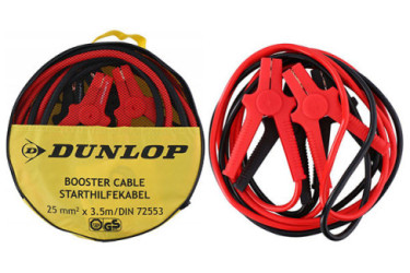 CABLE BATERIA C/PINZAS DUNLOP 350 A 25MM 3,5MT 36181