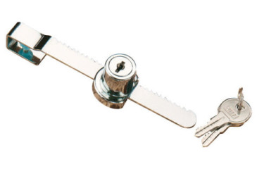 CERRADURA PUERTA CRISTAL MOD.203 NIQUELADO MHA