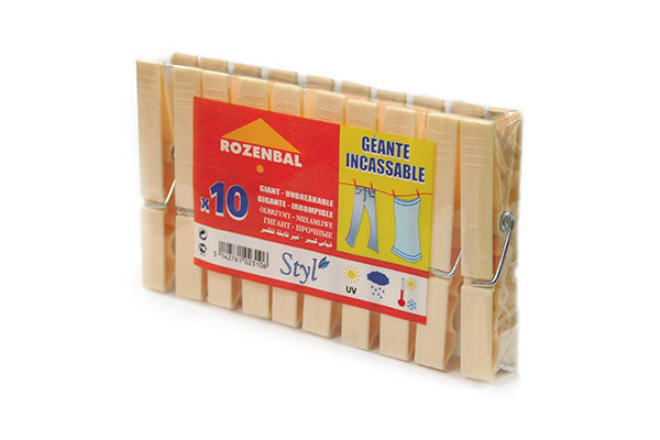 PINZA ROPA PLASTICO GIGANTE 10 UDS. 102310