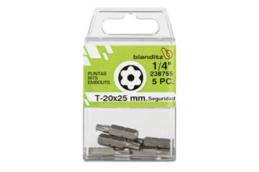 SURTIDO PUNTAS TORX INVIOLABLE (5U) BIANDITZ