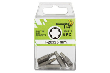 PUNTA TORX (5 UN.) BIANDITZ T-25X25