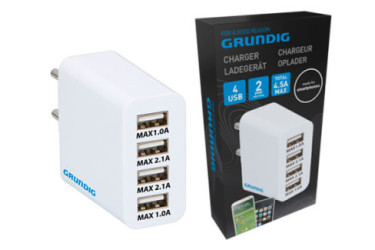 CARGADOR USB GRUNDIG 4 PUERTOS 19772