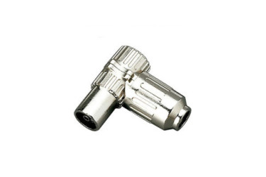 CONECTOR ACODADO METALICO BLISTER MACHO