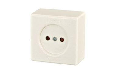 BASE SIN TT SUPERFICIE 10A 250V BLANCA BRIXO SUPERFICIE  800286