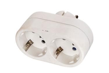 ADAPTADOR DOBLE TT 16A 250V BLANCO BRIXO DOBLE  800278