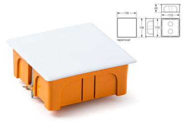 CAJA EMPOTRAR PLADUR 115X115X45 TAPA 3251 FAMATEL
