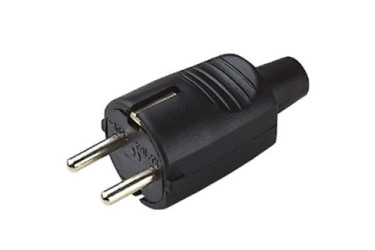 CLAVIJA PVC GOMA 16A 250V NEGRA BRIXO GOMA NEGRA  800270