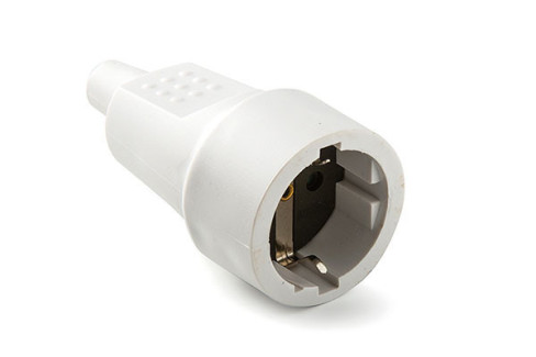 BASE TT 16A-250V FAMATEL PVC GOMA BLANCO 2104-B