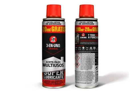 BOTE LUBRICANTE 3-EN-UNO SPRAY 200 20 ML LATA ANIVERSARIO