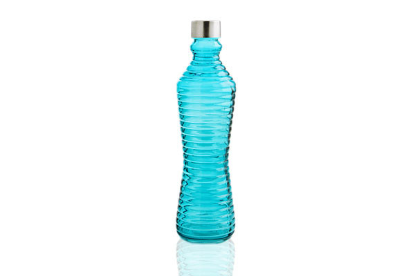 BOTELLA LINE 1 L CRISTAL TAPON ROSCA QD TURQUESA