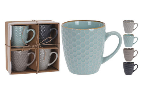 SET 4 TAZAS MUG 200CC Q96