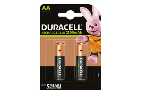 PILA DURACELL RECARGABLE AA (LR06) 2.500 MAH B2