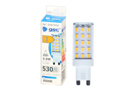 BOMBILLA LED BIPIN 4.8W G9 530L 6000K