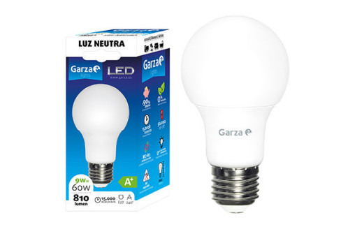 BOMBILLA LED GARZA ESTANDAR E27 4000K 9W